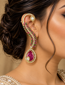 Meera - Red & Green Combination